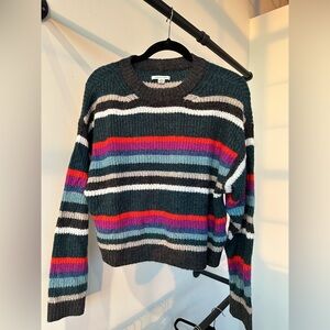 American Eagle colorful striped sweater 💗💚🤍💙